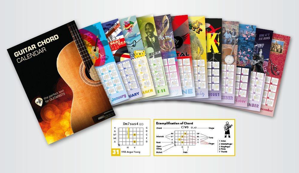 Bild: 9783956165207 | Guitar Chord Calendar (Gitarren Akkord Kalender) | Landinger | 14 S.