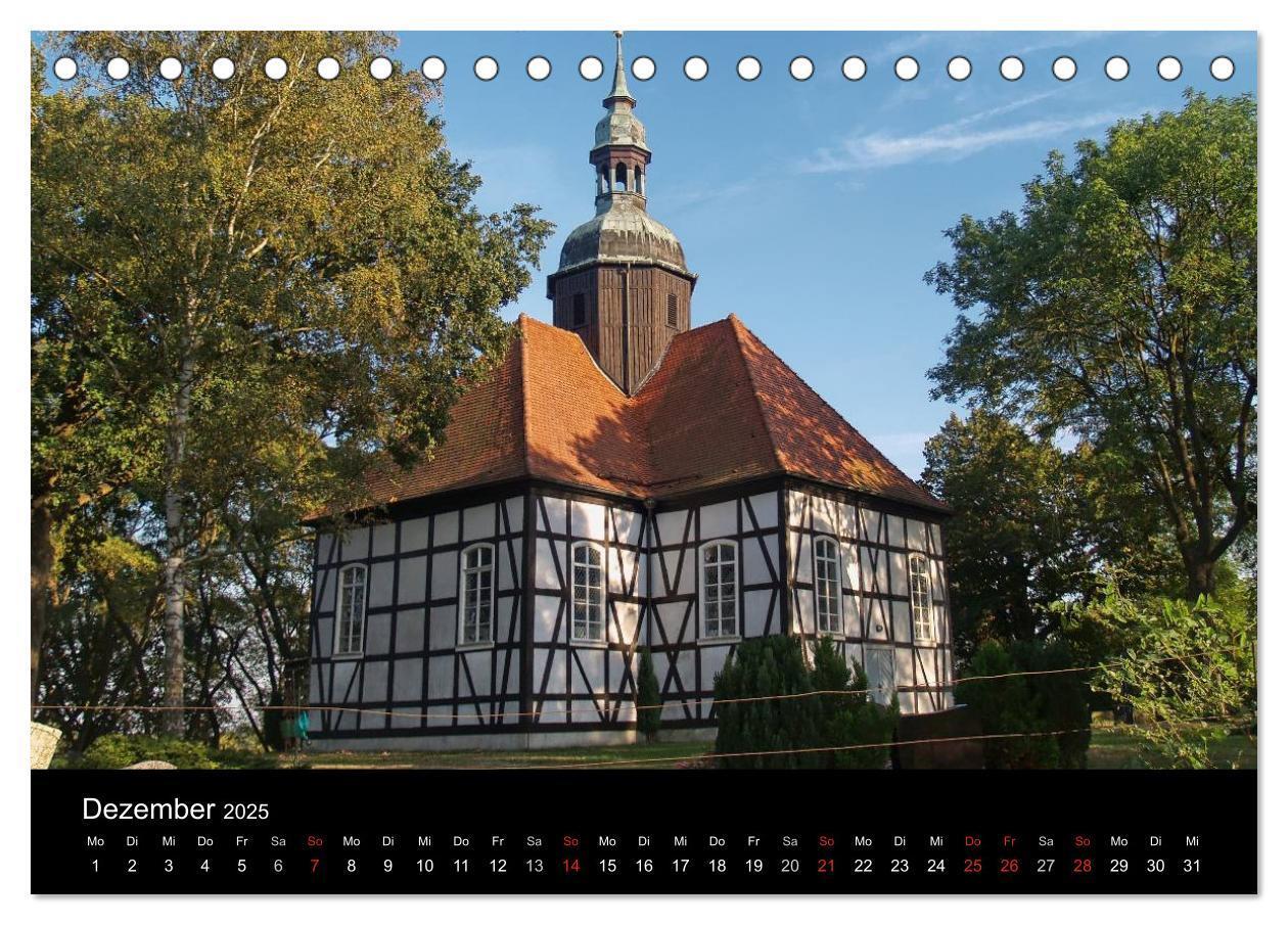 Bild: 9783435760640 | Dorfkirchen in Brandenburg (Tischkalender 2025 DIN A5 quer),...