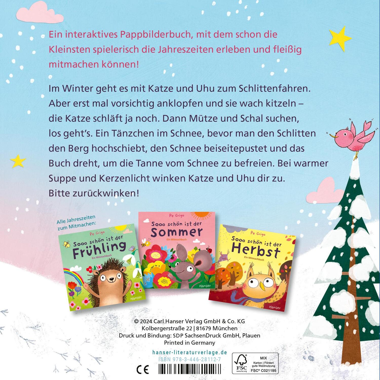 Bild: 9783446281127 | Sooo schön ist der Winter | Ein Mitmachbuch | Pe Grigo | Buch | 20 S.