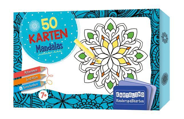 Cover: 9783817446735 | 50 Karten zum Ausmalen - Mandalas | Mitnehmen, gestalten, verschenken