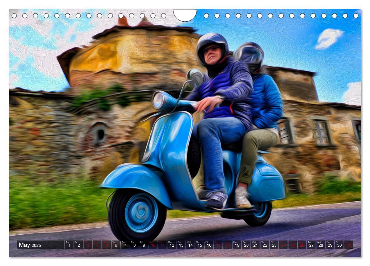 Bild: 9781325949236 | Low-angle shots of scooters (Wall Calendar 2025 DIN A4 landscape),...