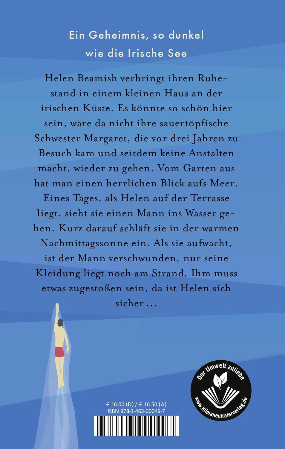 Rückseite: 9783463000497 | Der Schwimmer | Er verschwindet im Meer. Sie glaubt an ein Verbrechen.