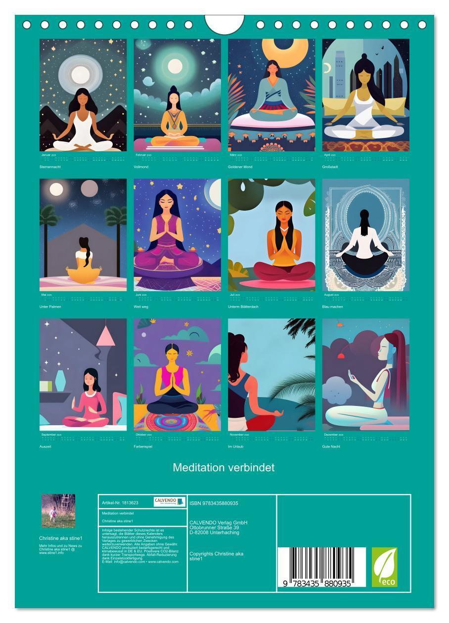 Bild: 9783435880935 | Meditation verbindet (Wandkalender 2025 DIN A4 hoch), CALVENDO...