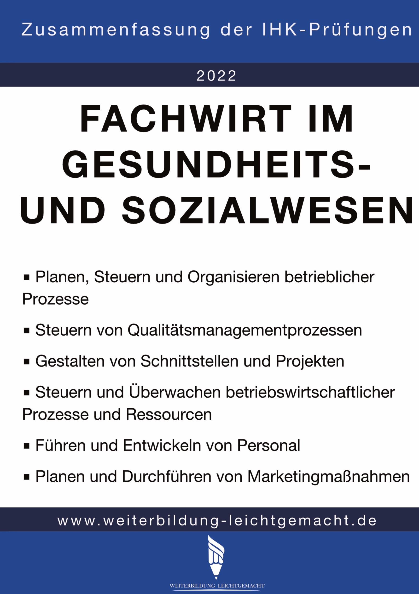 Cover: 9783988350060 | Fachwirt im Gesundheits- und Sozialwesen - Zusammenfassung der...