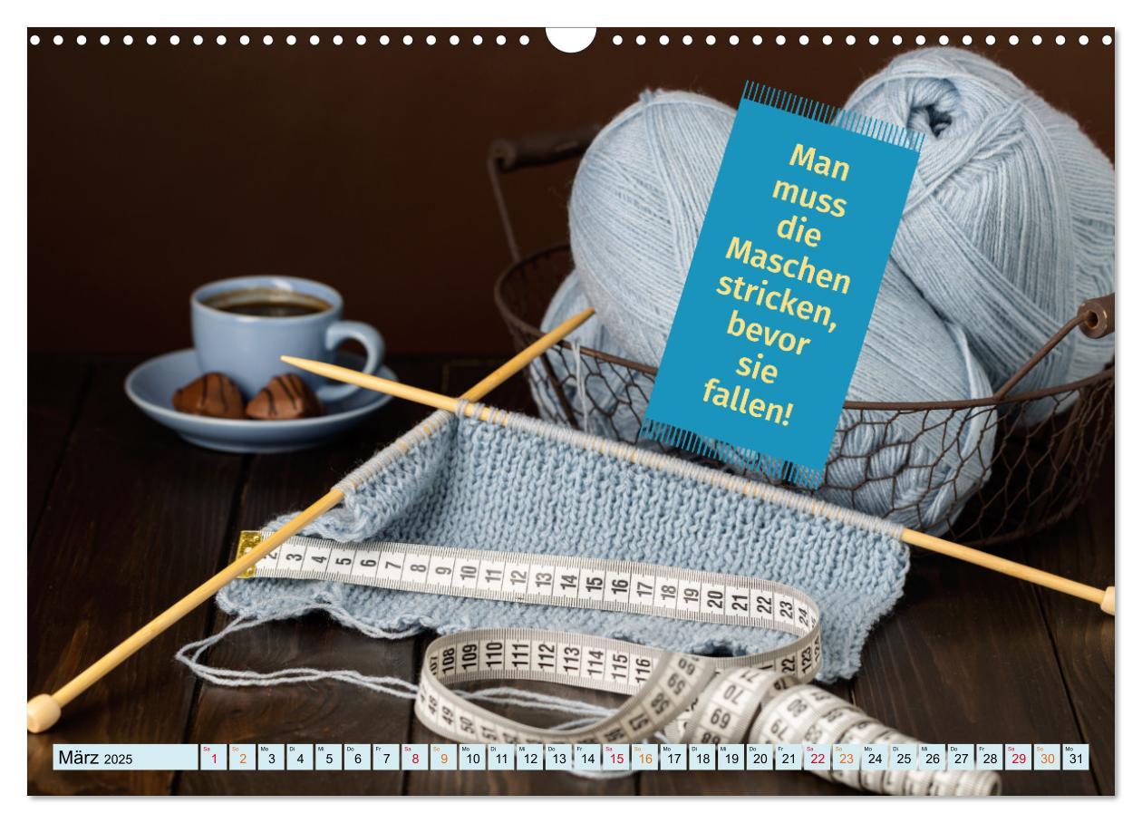 Bild: 9783383933066 | WOLLE Stricken ist eine Passion (Wandkalender 2025 DIN A3 quer),...