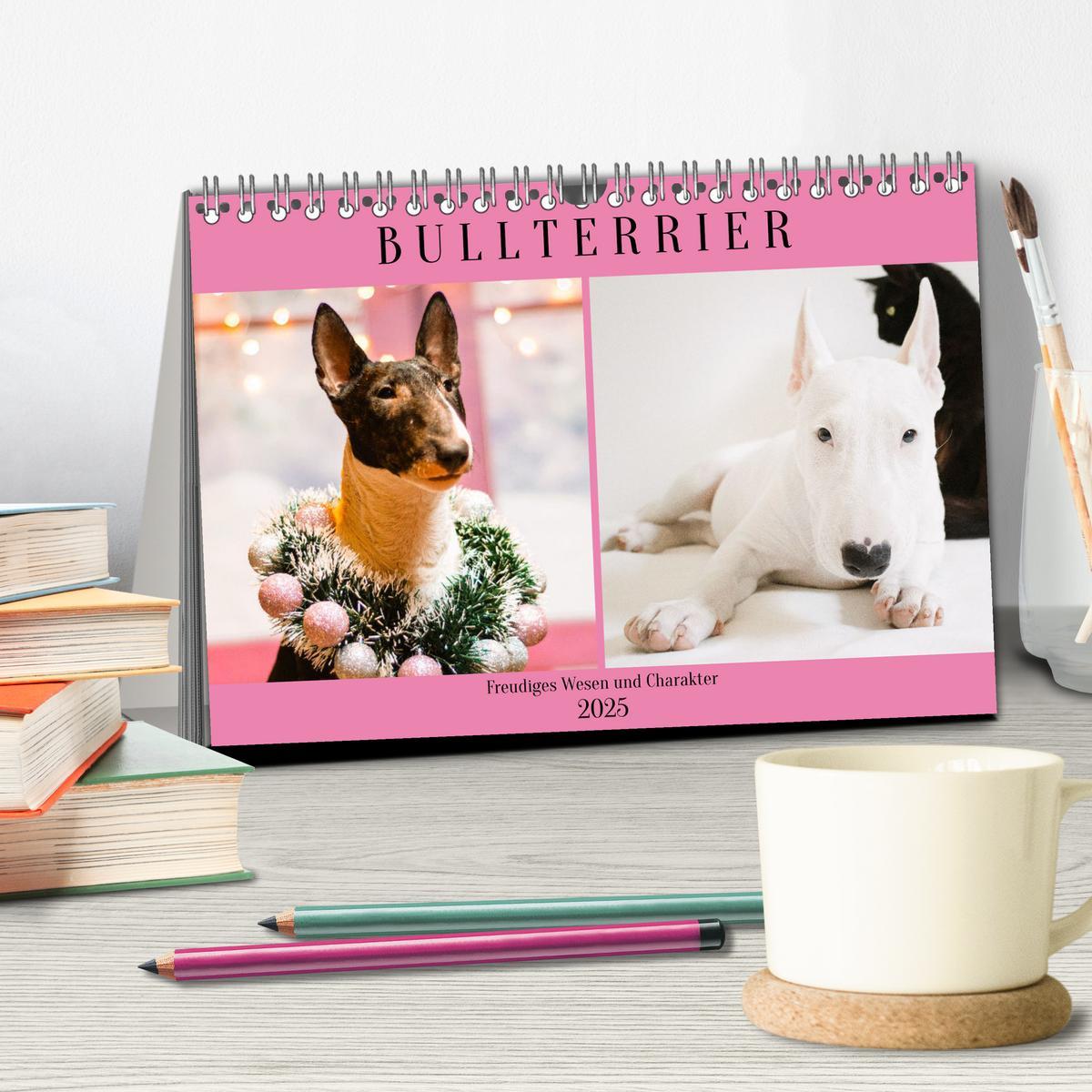 Bild: 9783383946813 | Bullterrier. Freudiges Wesen und Charakter (Tischkalender 2025 DIN...