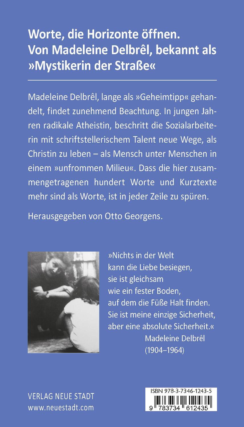 Rückseite: 9783734612435 | Auf den Straßen der Welt verbirgt sich Gott | Madeleine Delbrêl | Buch