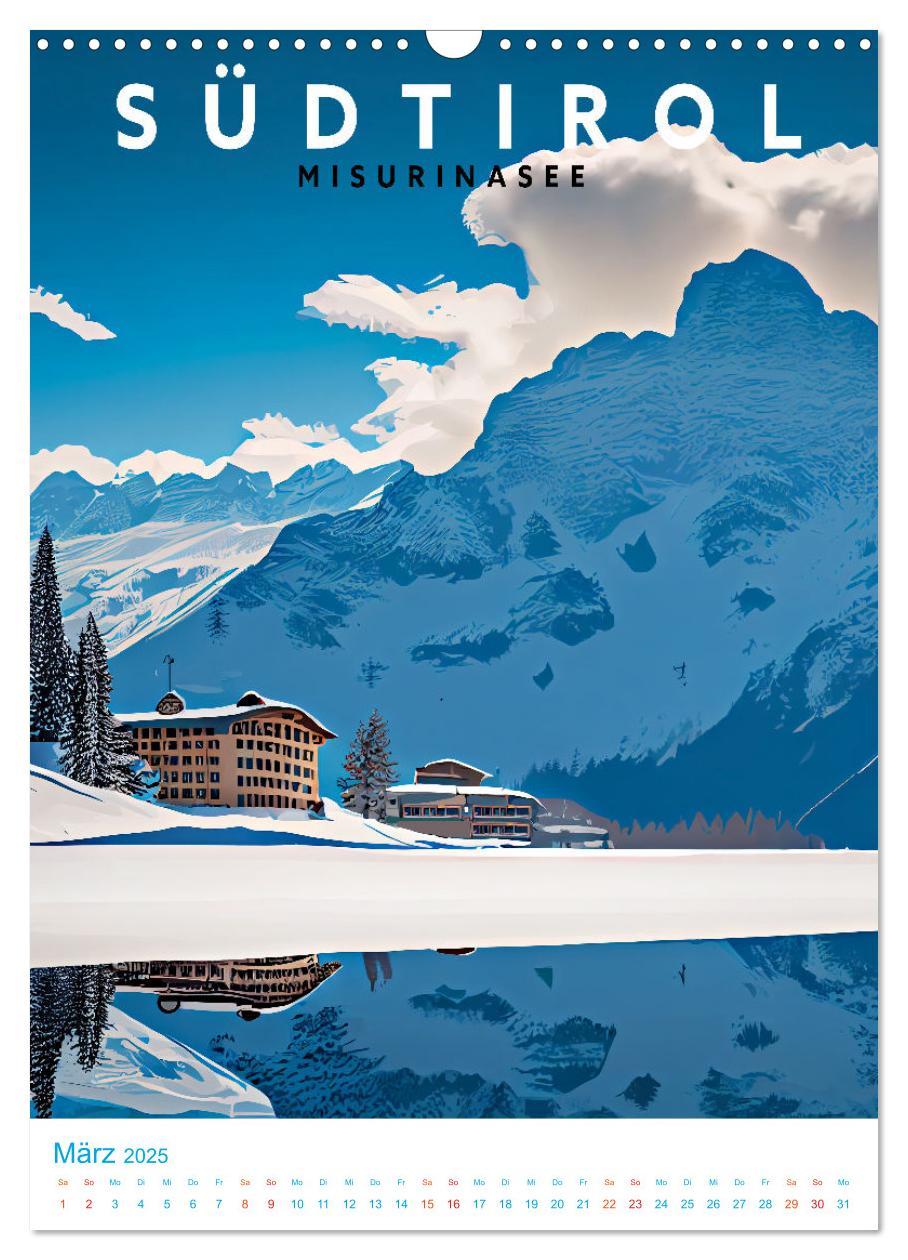 Bild: 9783435886197 | Südtirol - Old School Poster Style (Wandkalender 2025 DIN A3 hoch),...