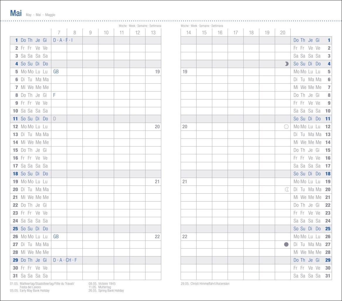 Bild: 9783756408047 | Monats-Taschenkalender, schwarz 2025 | Heye | Buch | Bürokalender Heye