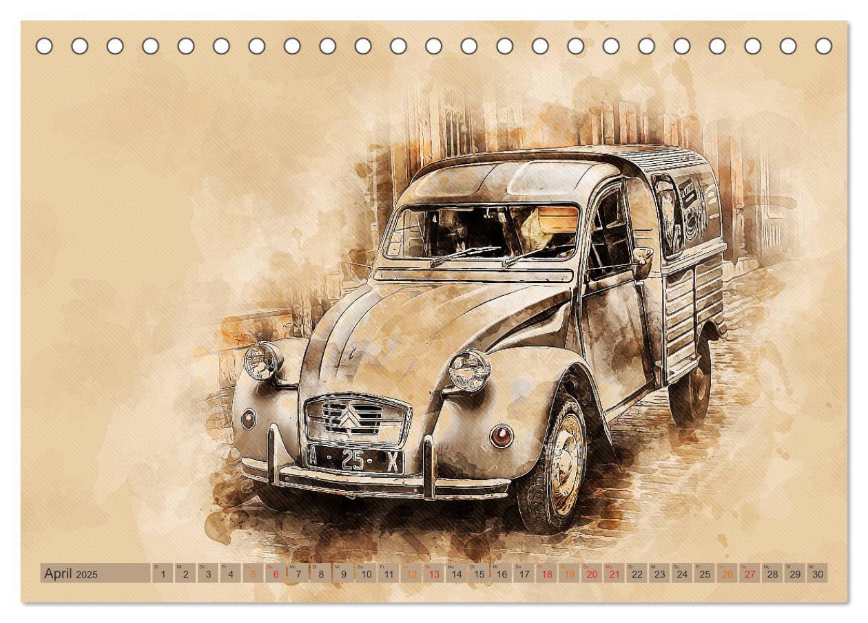 Bild: 9783435214457 | Die Ente, Deux Chevaux, 2CV (Tischkalender 2025 DIN A5 quer),...