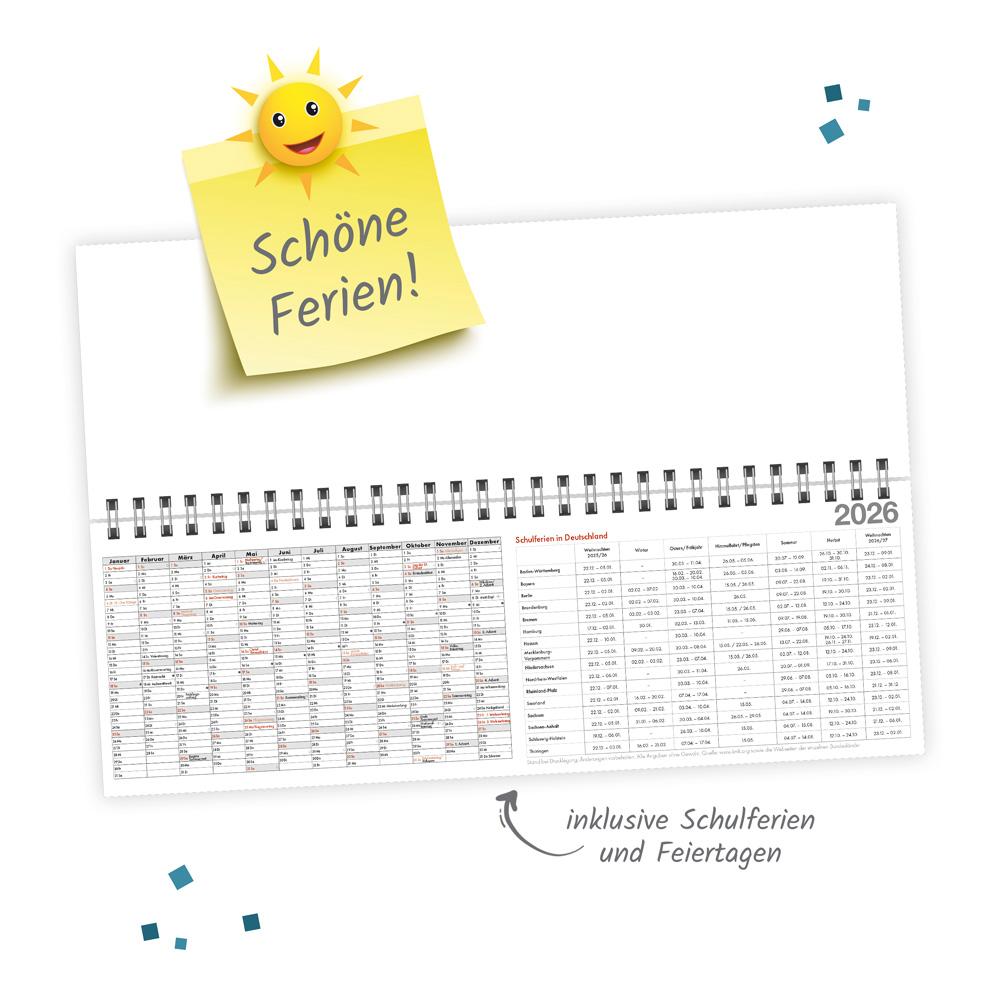 Bild: 4251901509444 | Trötsch Schreibtischquerkalender 2 (eine Woche 2 Seiten) 2026 | KG