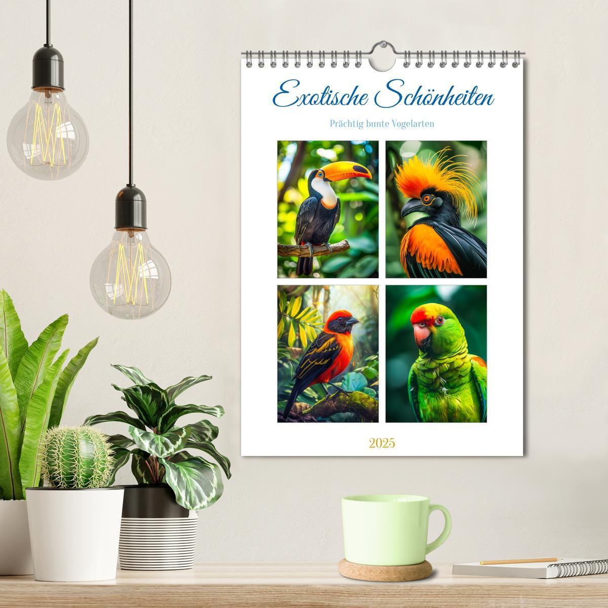 Bild: 9783383783234 | Exotische Schönheiten - prächtig bunte Vögel (Wandkalender 2025 DIN...