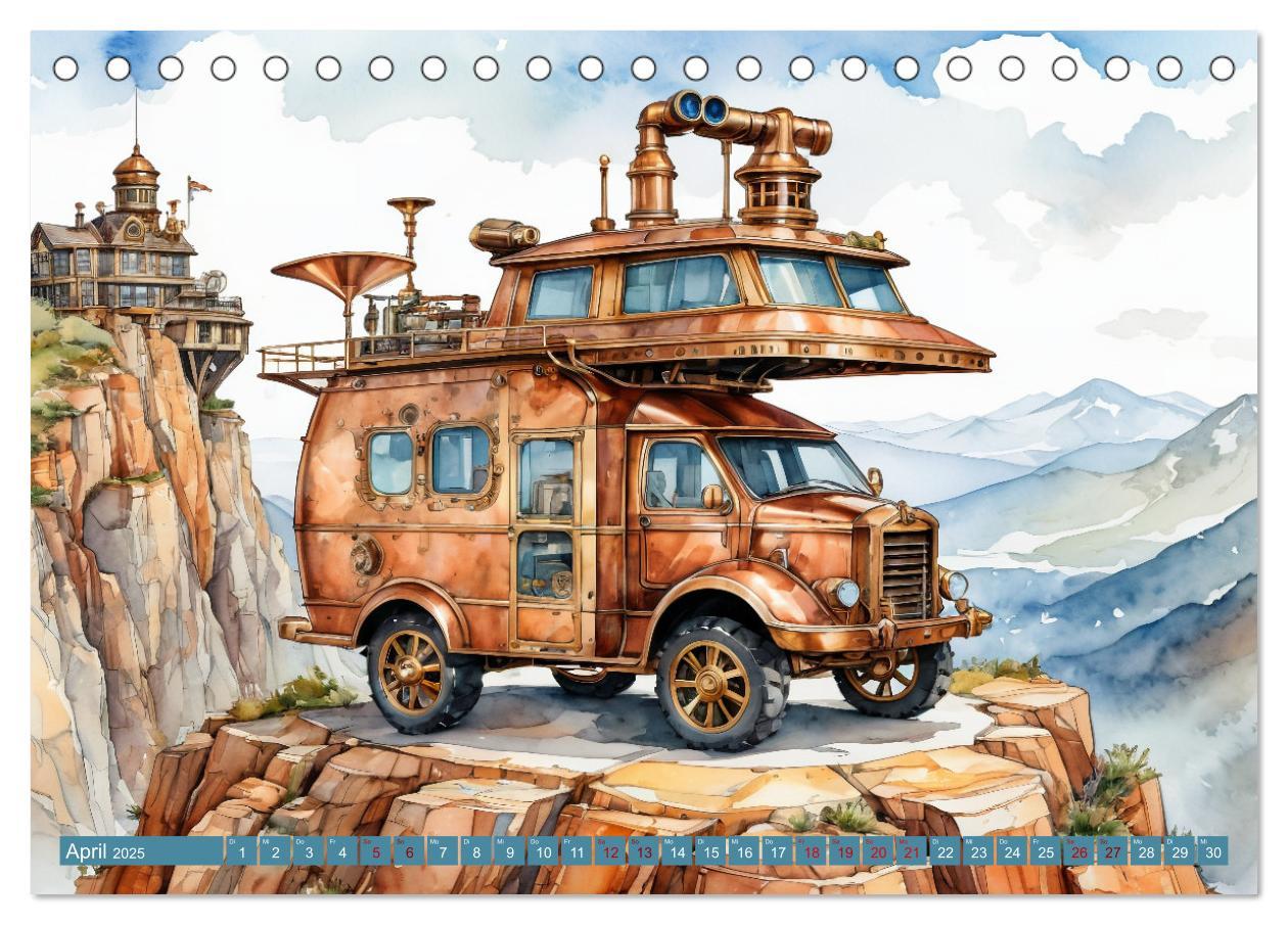 Bild: 9783457150658 | Steampunk Wohnmobile (Tischkalender 2025 DIN A5 quer), CALVENDO...