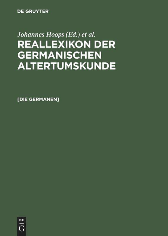 Cover: 9783110163834 | [Die Germanen] | Rosemarie Müller | Buch | XI | Deutsch | 1998