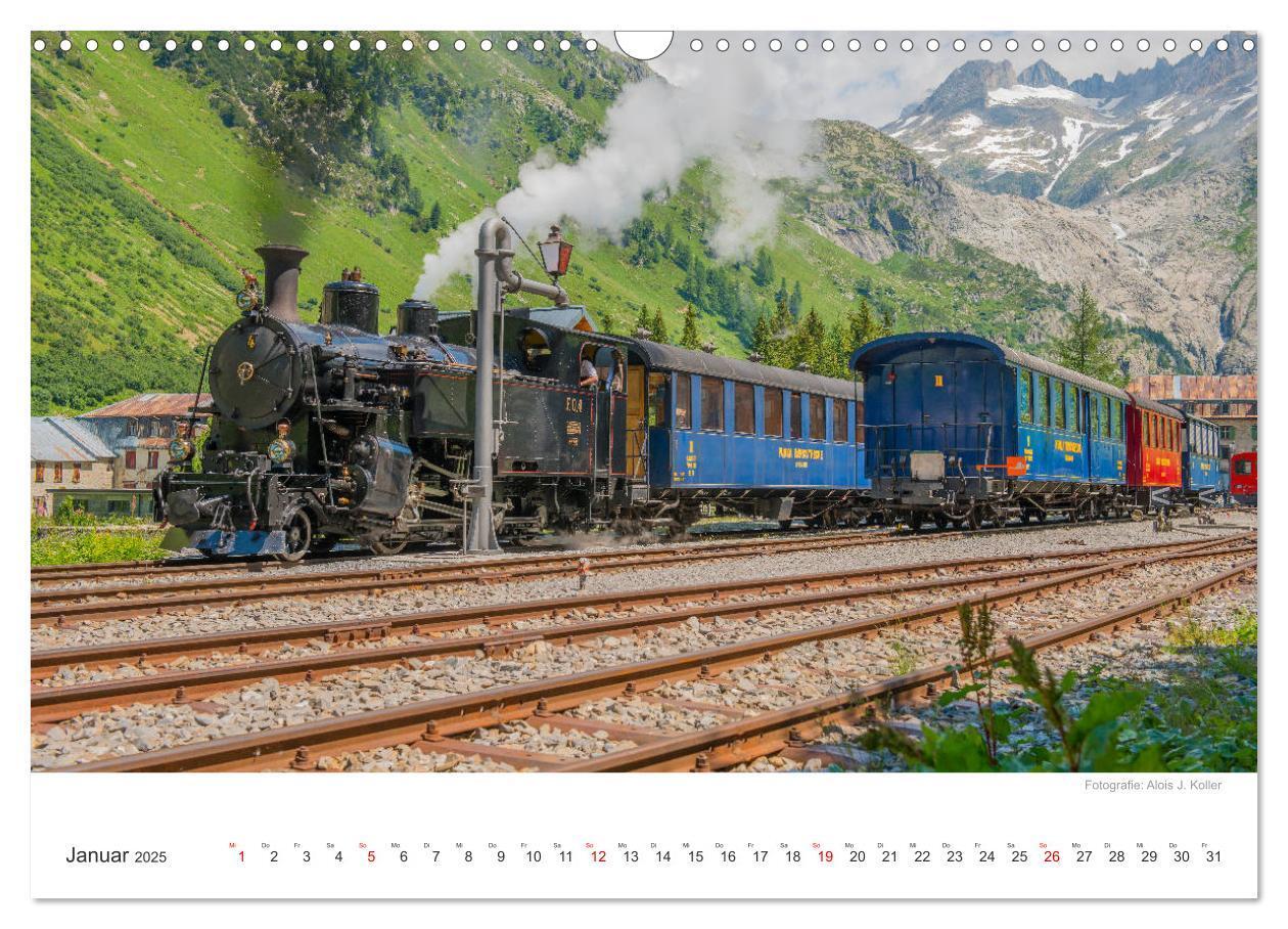 Bild: 9783435427420 | Dampfbahn Furka 2025 (Wandkalender 2025 DIN A3 quer), CALVENDO...