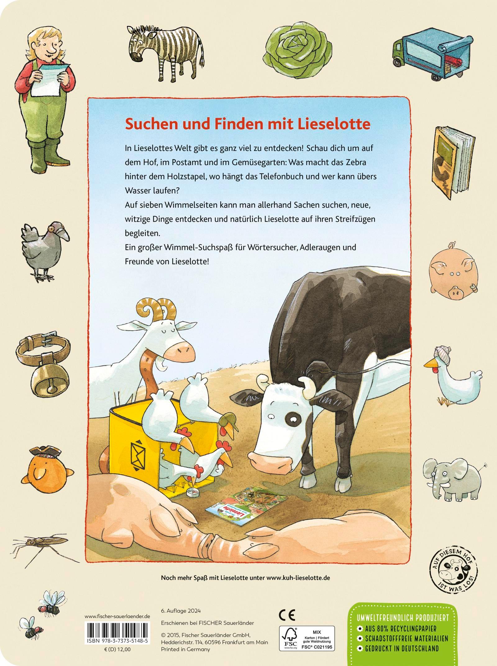 Rückseite: 9783737351485 | Das große Lieselotte Such- und Findebuch | Wimmelbuch Bd. 1 | Buch