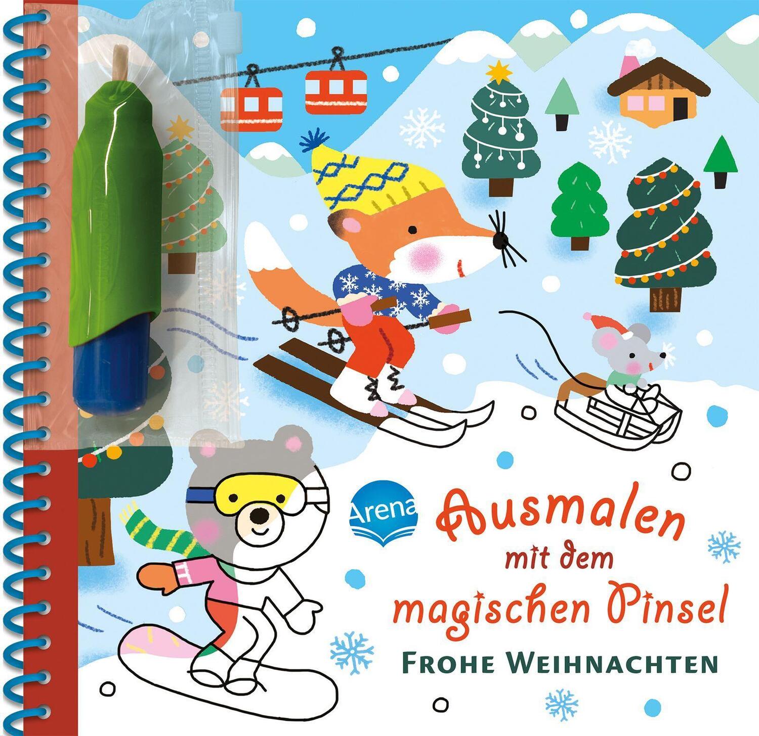 Cover: 9783401718477 | Ausmalen mit dem magischen Pinsel. Frohe Weihnachten | Luthringer