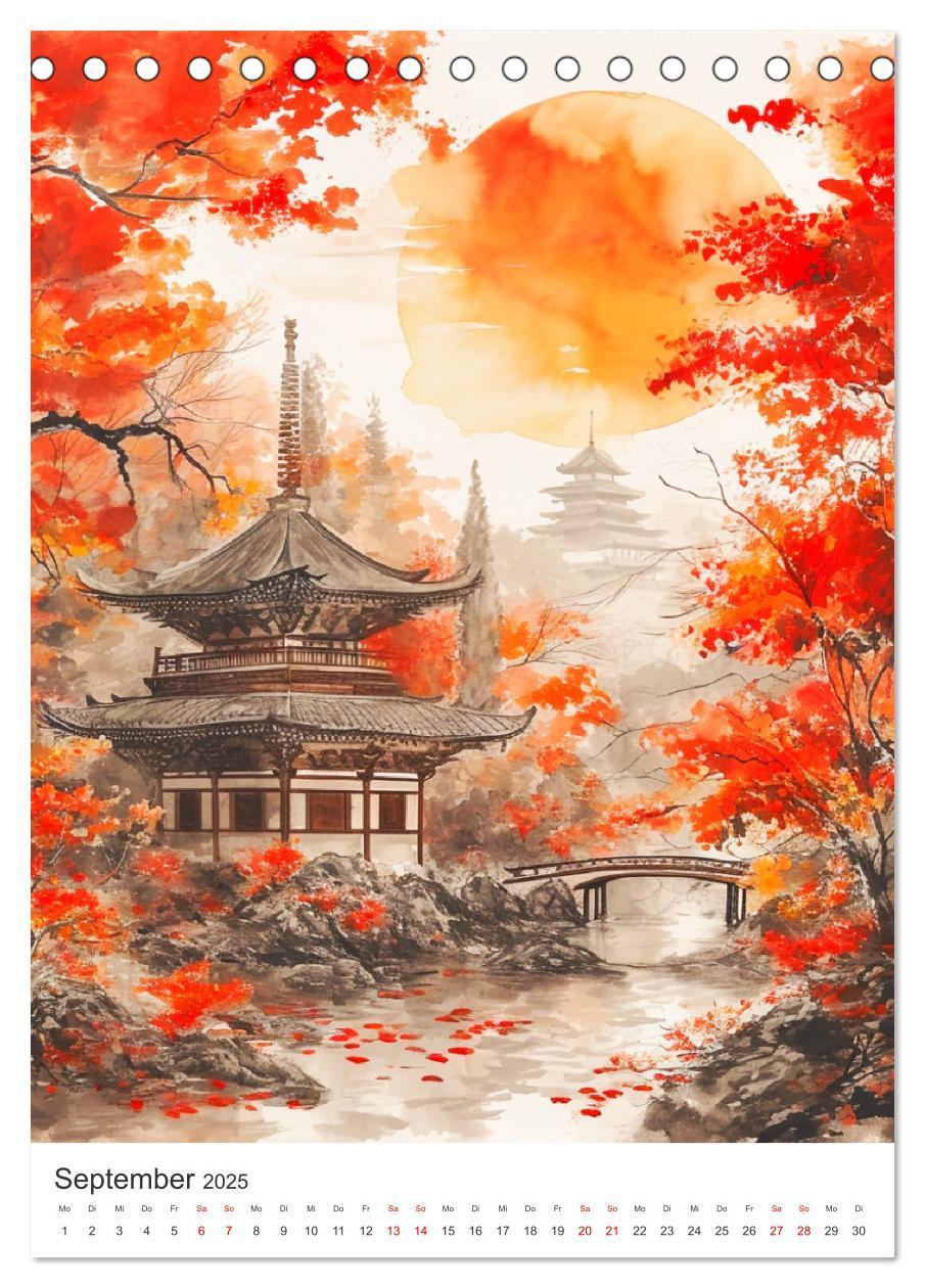 Bild: 9783383816154 | Japan. Impressionen im Aquarell-Stil (Tischkalender 2025 DIN A5...