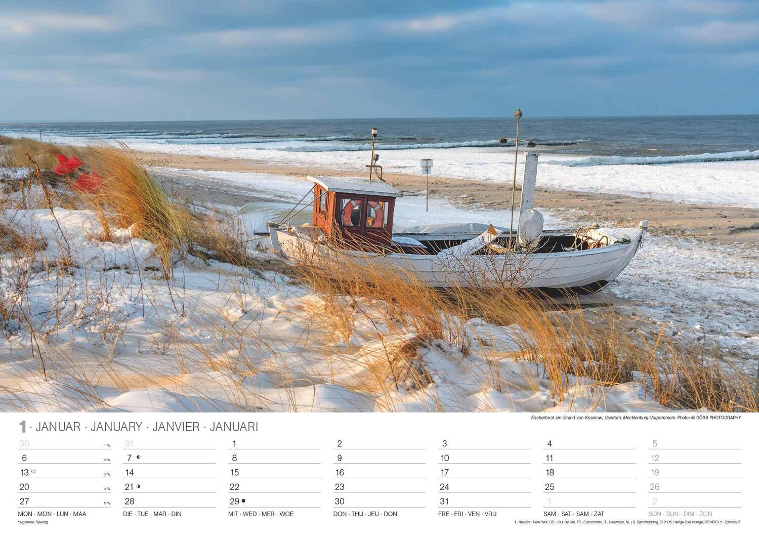 Bild: 4002725994264 | Malerische Ostseeküste 2025 - Wand-Kalender - 42x29,7 - Meer | Neumann