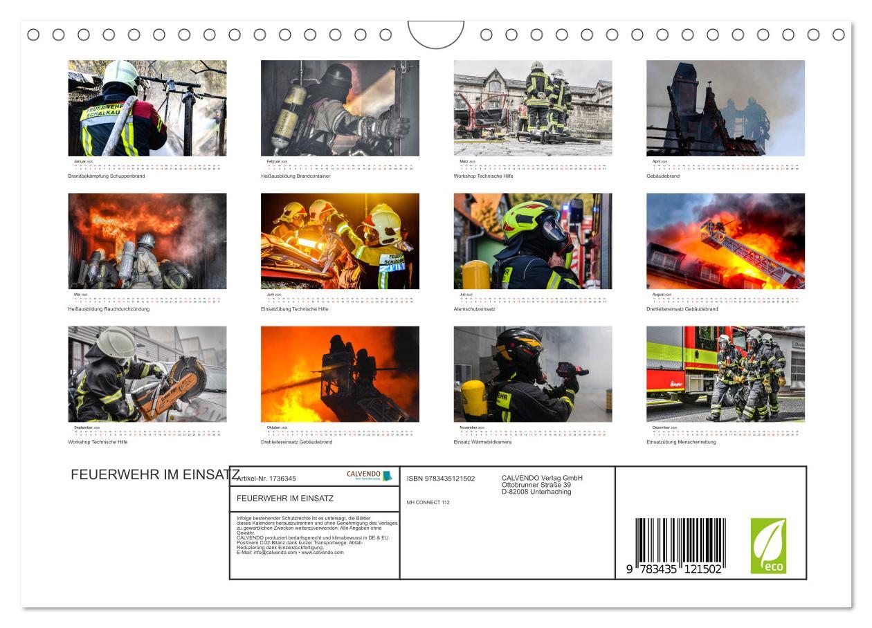 Bild: 9783435121502 | FEUERWEHR IM EINSATZ (Wandkalender 2025 DIN A4 quer), CALVENDO...