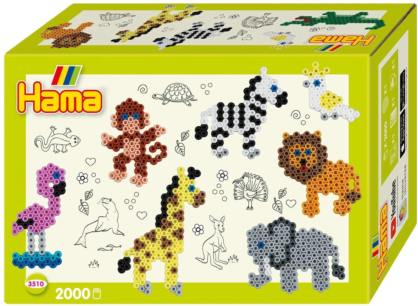 Cover: 28178035105 | Hama 3510 - Geschenkpackung Zootiere, Bügelperlen Midi, ca. 2000...