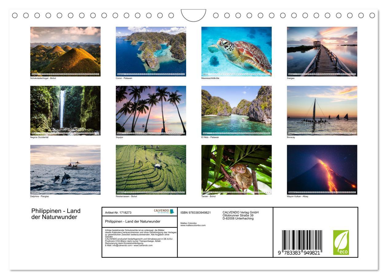 Bild: 9783383949821 | Philippinen - Land der Naturwunder (Wandkalender 2025 DIN A4 quer),...