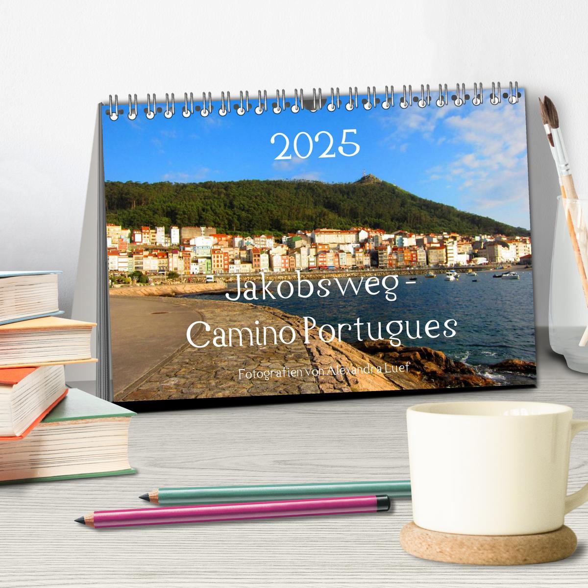 Bild: 9783435557059 | Jakobsweg - Camino Portugues (Tischkalender 2025 DIN A5 quer),...