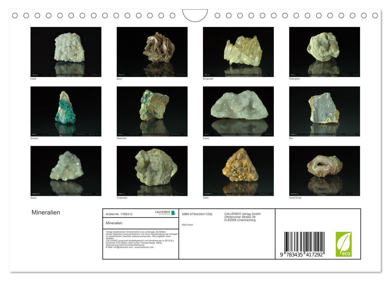 Bild: 9783435417292 | Mineralien (Wandkalender 2025 DIN A4 quer), CALVENDO Monatskalender