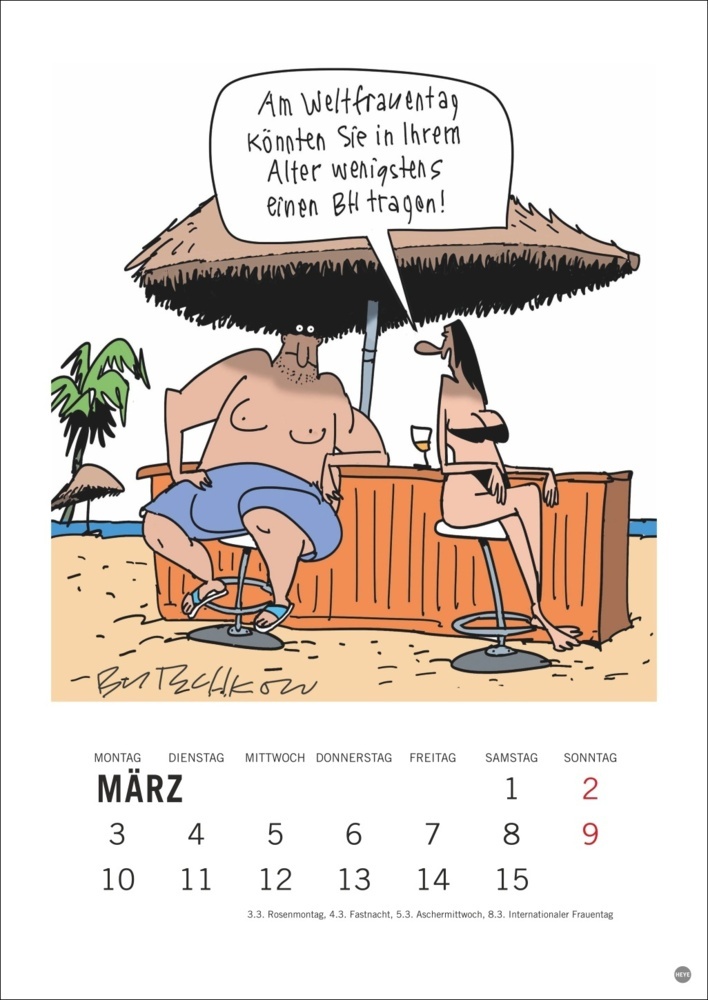 Bild: 9783756408665 | Peter Butschkow: Cartoon-Kracher Halbmonatskalender 2025 | Butschkow