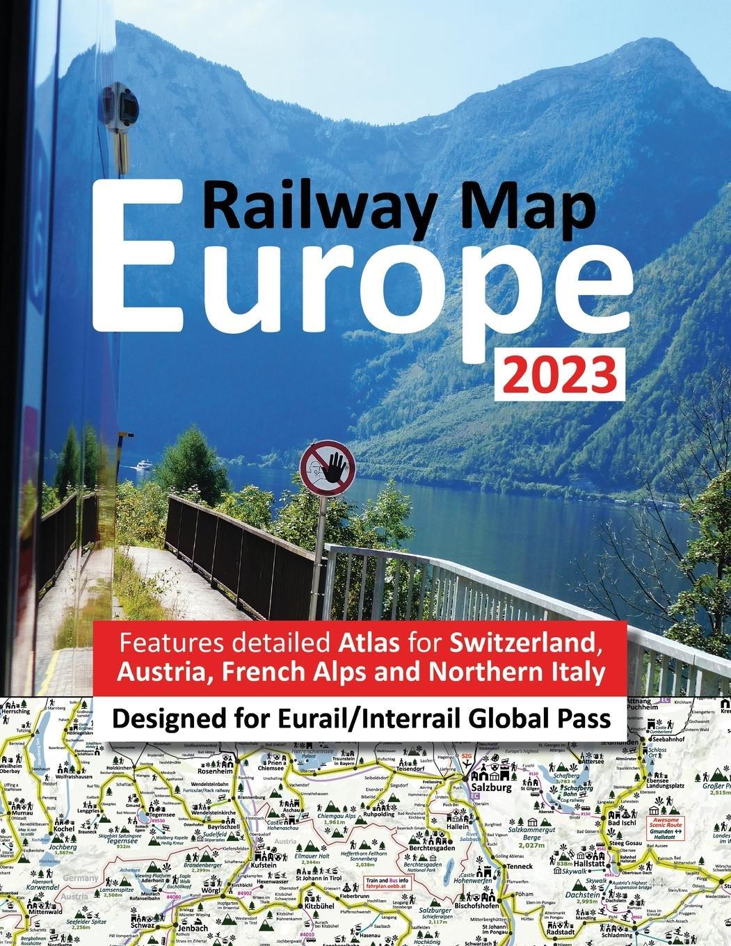 Cover: 9781911165569 | Europe Railway Map 2023 - Features Detailed Atlas for Switzerland...