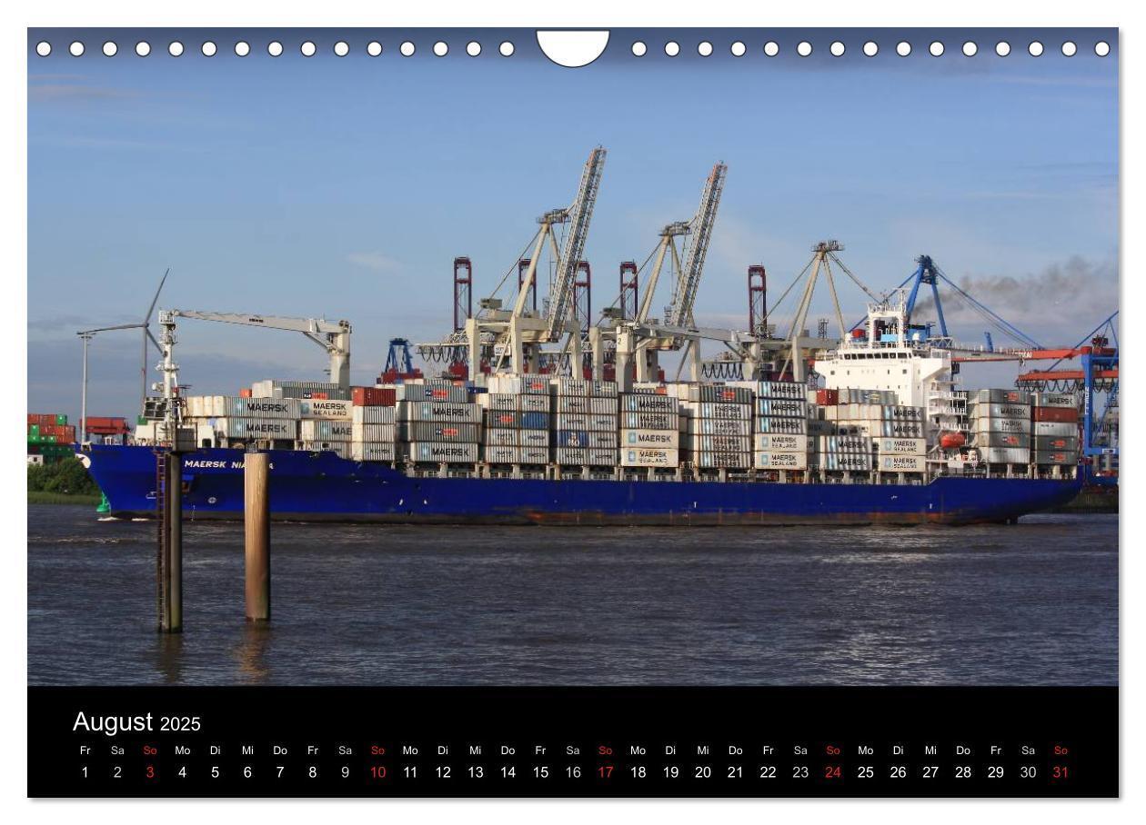 Bild: 9783435693740 | Schiffe auf der Elbe (Wandkalender 2025 DIN A4 quer), CALVENDO...