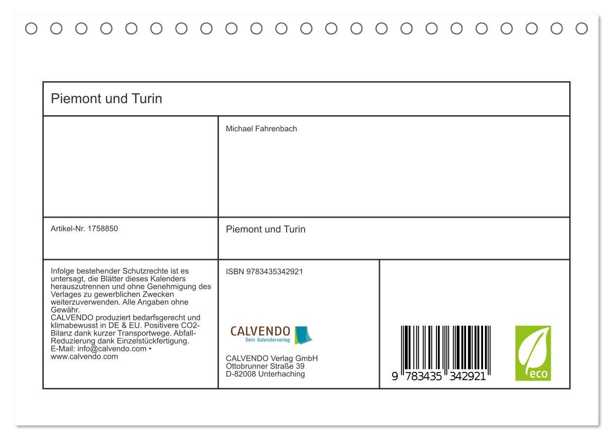 Bild: 9783435342921 | Piemont und Turin (Tischkalender 2025 DIN A5 quer), CALVENDO...