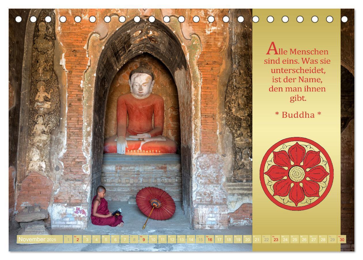 Bild: 9783435081004 | BUDDHAS WORTE - Buddhistische Weisheiten (Tischkalender 2025 DIN A5...