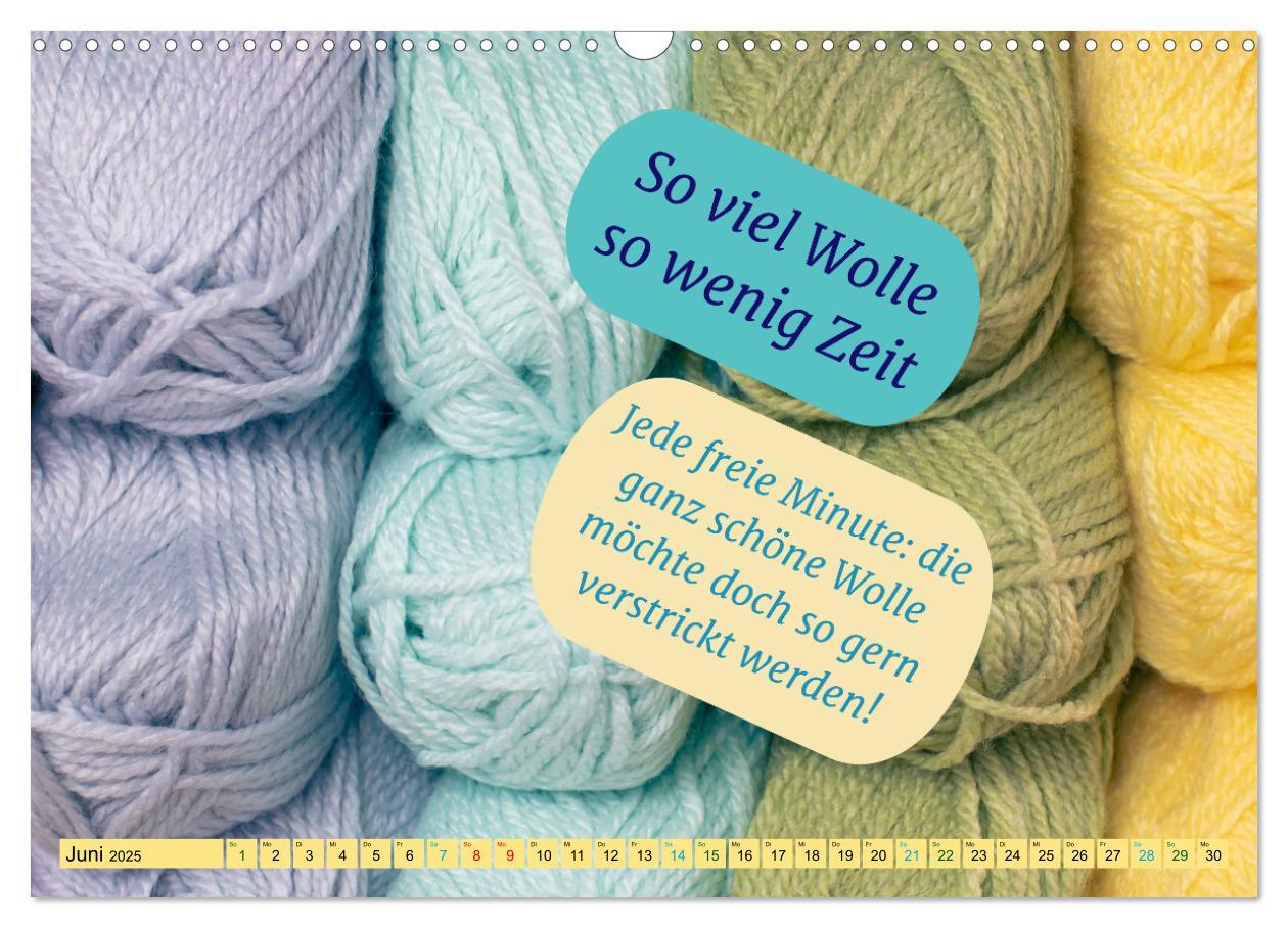 Bild: 9783383933066 | WOLLE Stricken ist eine Passion (Wandkalender 2025 DIN A3 quer),...