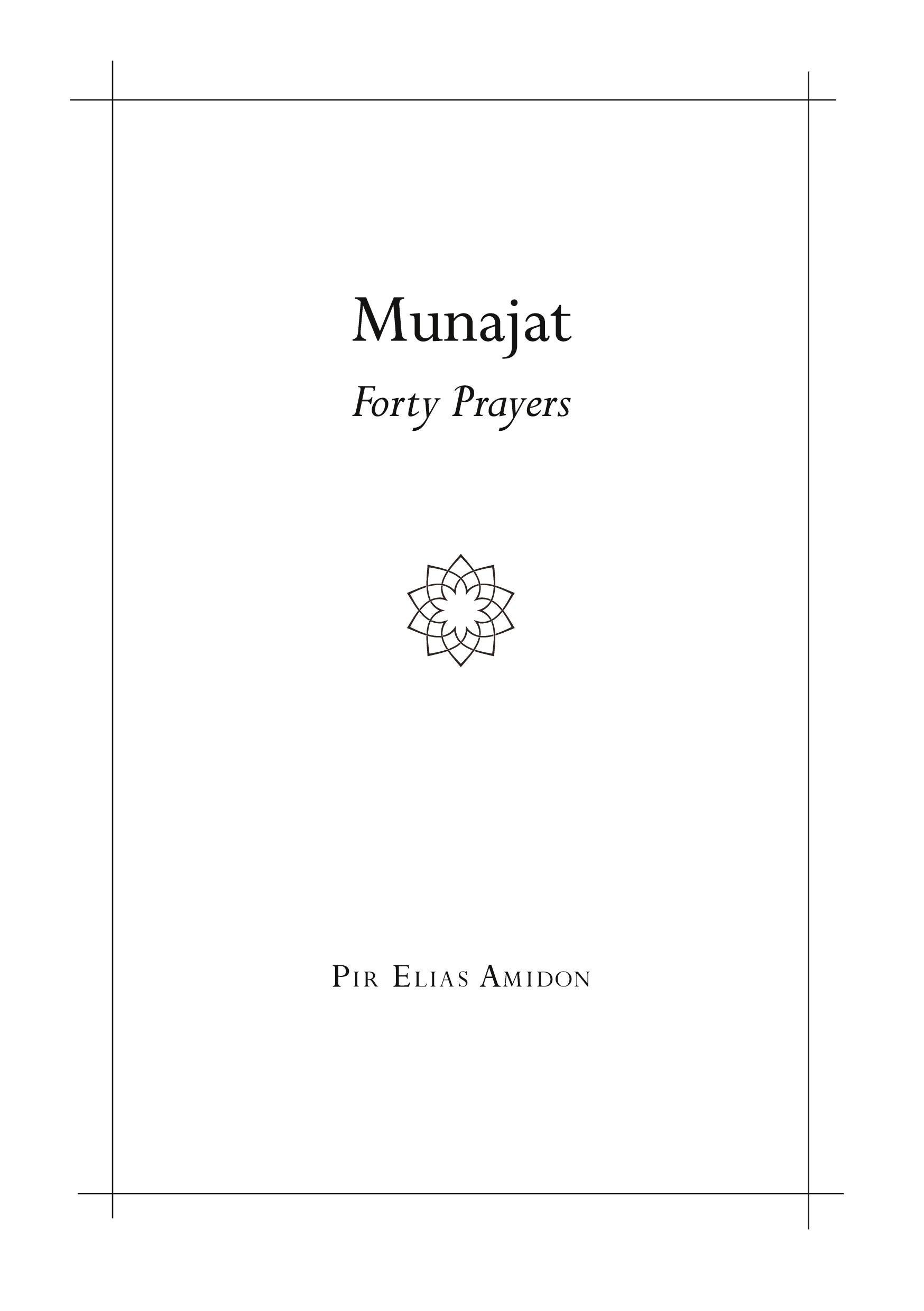 Cover: 9781635872330 | Munajat | Forty Prayers | Pir Elias Amidon | Taschenbuch | Englisch