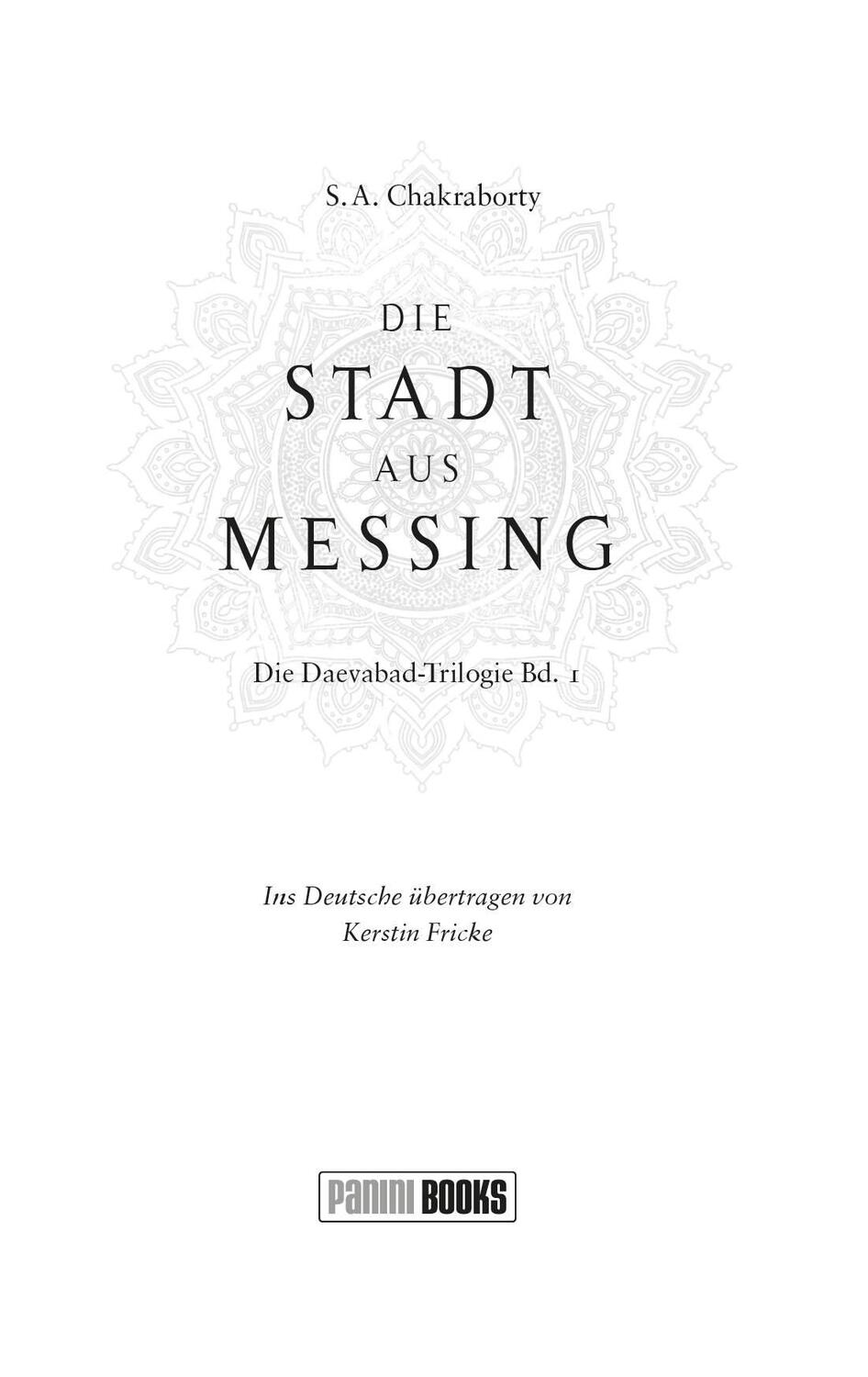 Bild: 9783833240997 | Die Stadt aus Messing | S. A. Chakraborty | Taschenbuch | Daevabad