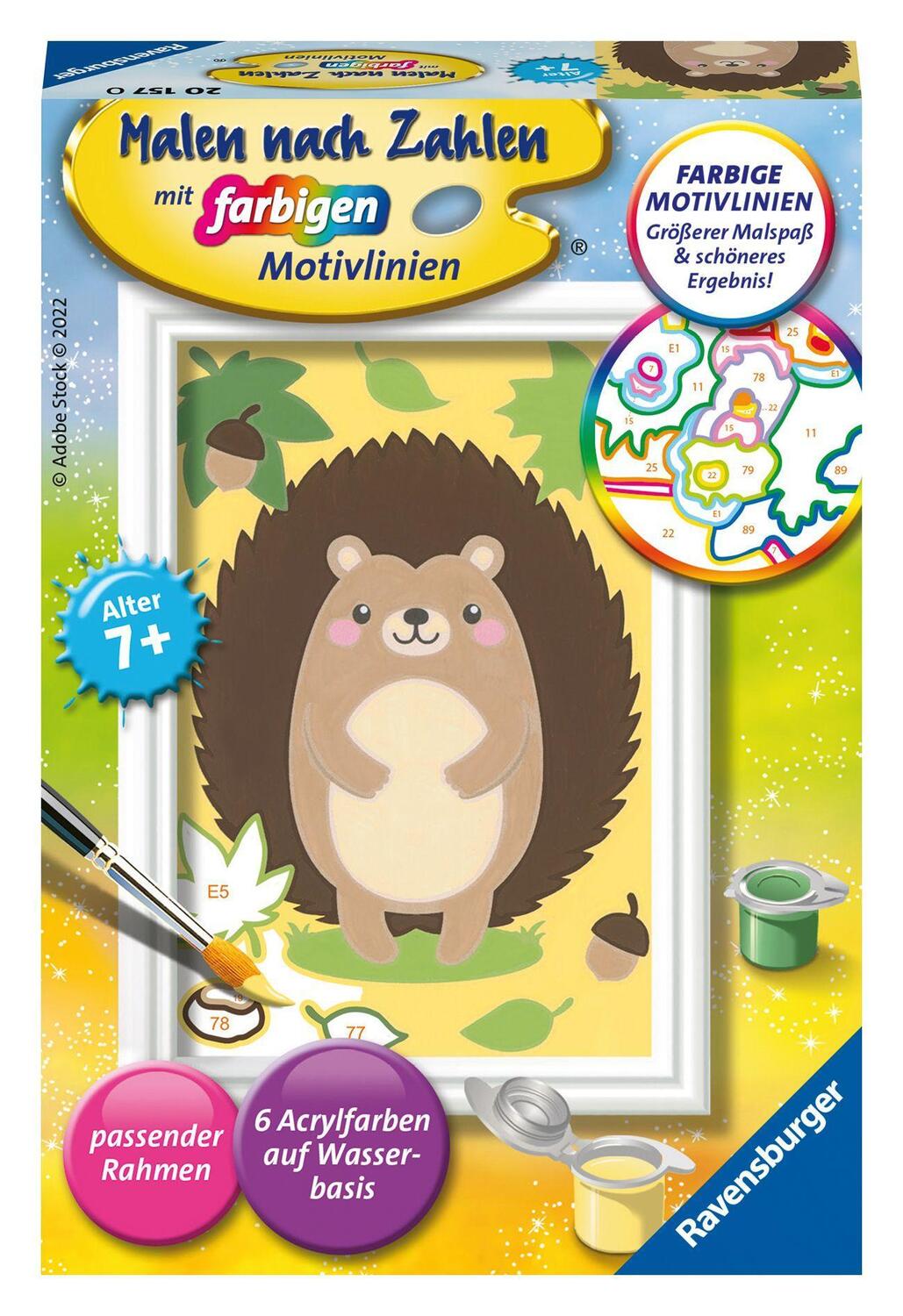 Cover: 4005556201570 | Ravensburger Malen nach Zahlen 10157 - Kleiner Igel - Kinder ab 7...