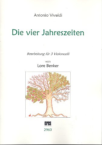 Cover: 9790202429600 | Die vier Jahreszeiten für 3 Violoncelli Partitur und Stimmen | Vivaldi