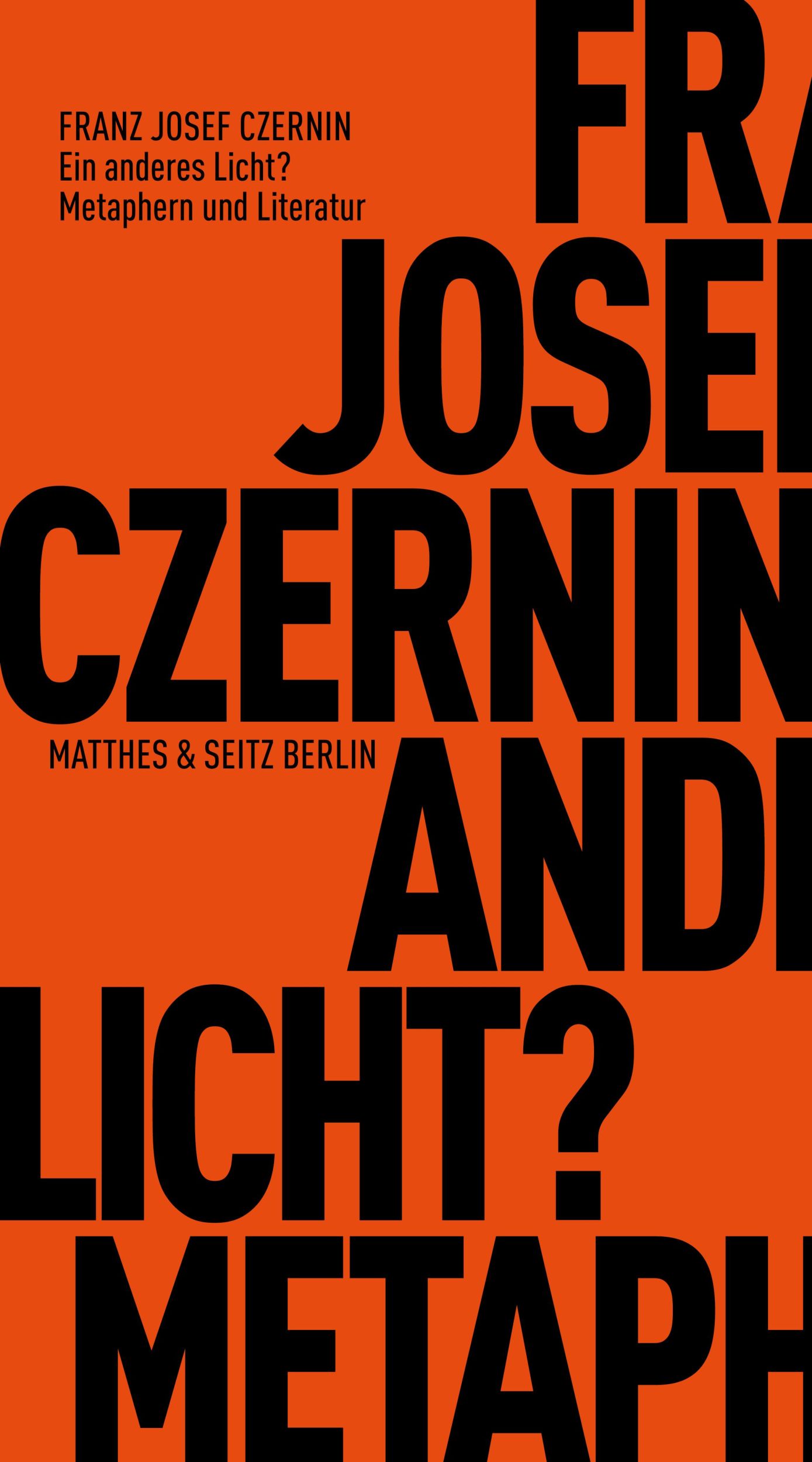 Cover: 9783751830300 | Ein anderes Licht? | Metaphern und Literatur | Franz Josef Czernin