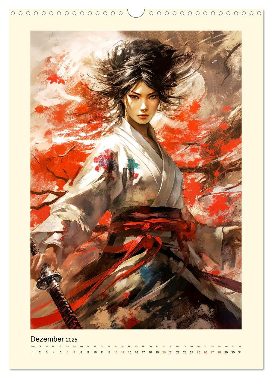 Bild: 9783435845316 | Samurai Amazonen (Wandkalender 2025 DIN A3 hoch), CALVENDO...