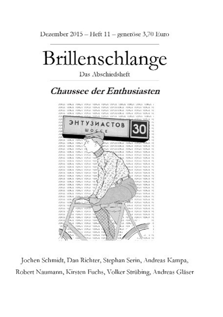 Cover: 9783739205267 | Brillenschlange 11 | Das Abschiedsheft | Chaussee der Enthusiasten