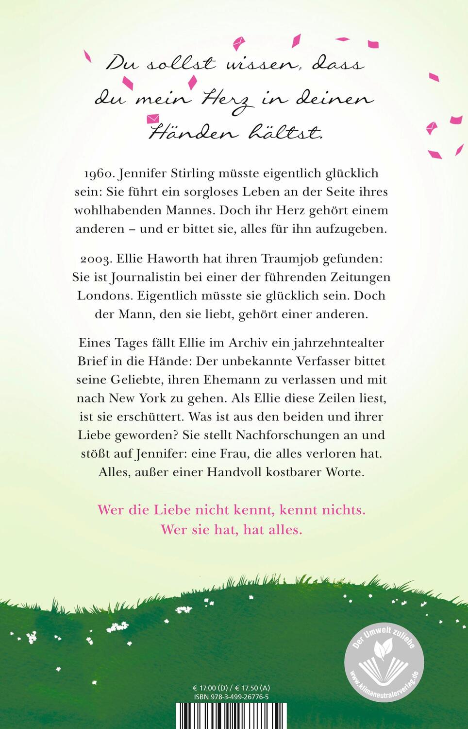 Rückseite: 9783499267765 | Eine Handvoll Worte | Jojo Moyes | Taschenbuch | Rowohlt Polaris