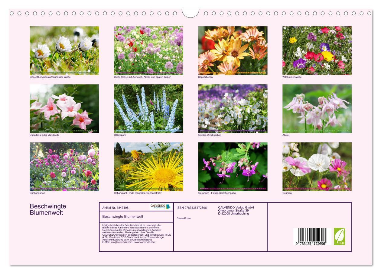 Bild: 9783435172696 | Beschwingte Blumenwelt (Wandkalender 2025 DIN A3 quer), CALVENDO...