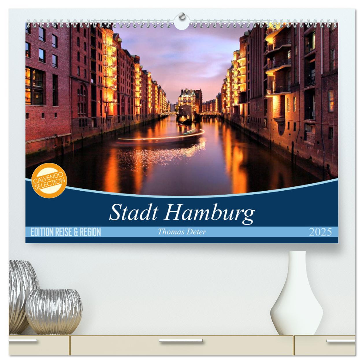 Cover: 9783435821297 | Stadt Hamburg (hochwertiger Premium Wandkalender 2025 DIN A2 quer),...