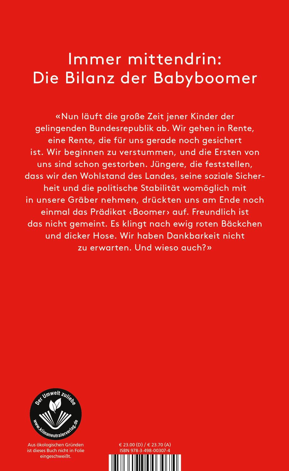 Rückseite: 9783498003074 | Große Erwartungen | Die Boomer, die Bundesrepublik und ich | Schmidt