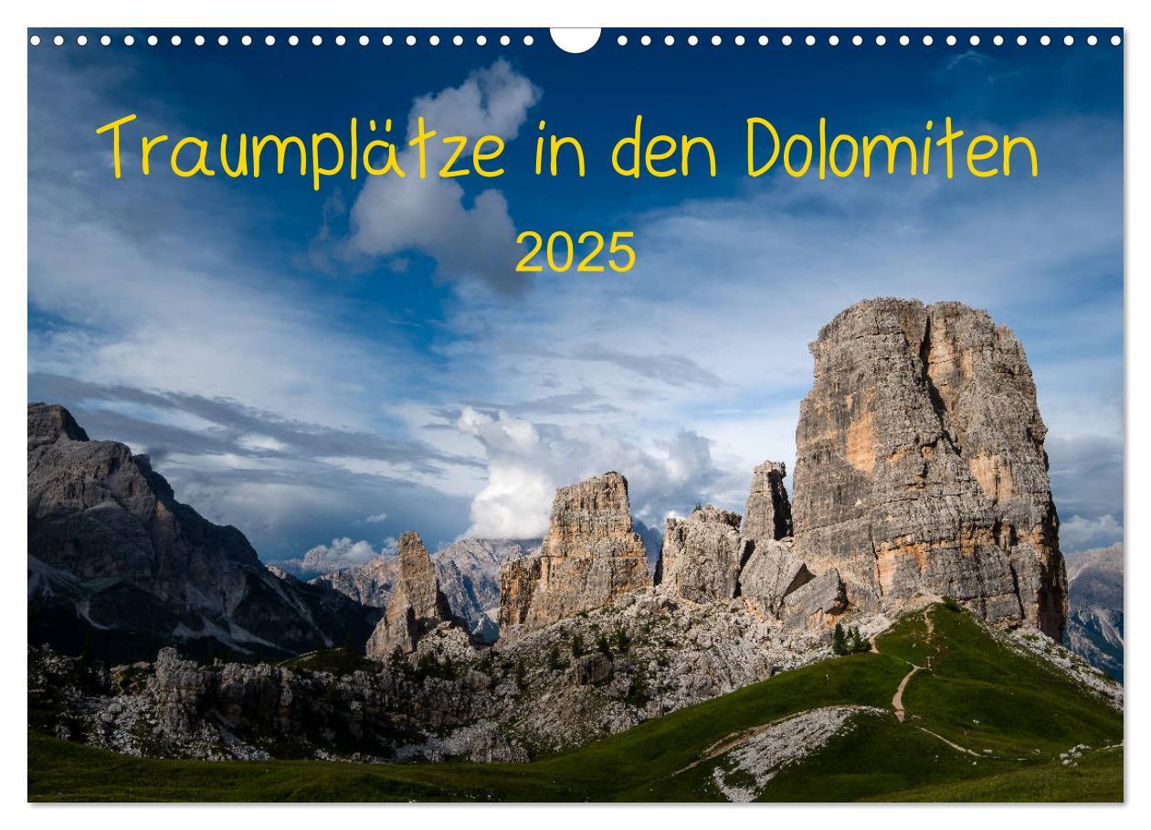 Cover: 9783435113217 | Traumplätze in den Dolomiten (Wandkalender 2025 DIN A3 quer),...