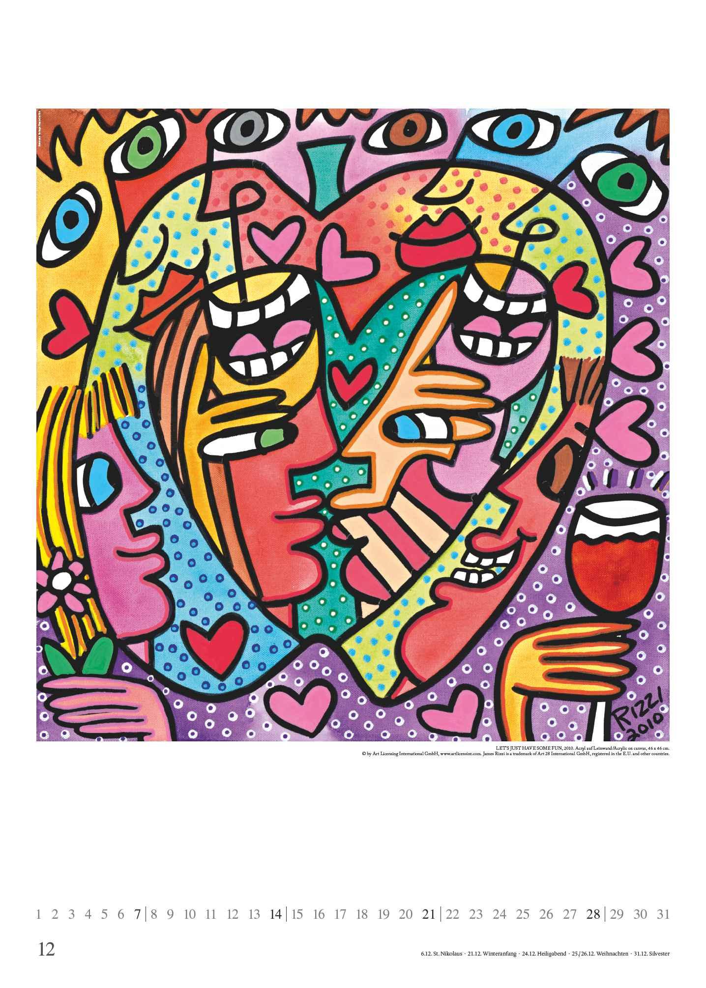 Bild: 4250809653242 | DUMONT - James Rizzi 2025 Posterkalender, 50x70cm, Kunstkalender...