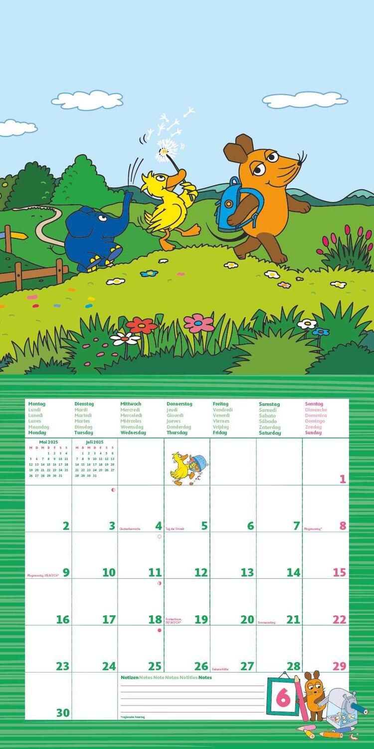 Bild: 4251732343965 | Die Maus 2025 - Broschürenkalender 30x30 cm (30x60 geöffnet) -...