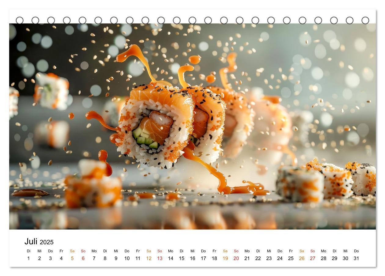 Bild: 9783457129340 | Sushi für Gourmets (Tischkalender 2025 DIN A5 quer), CALVENDO...