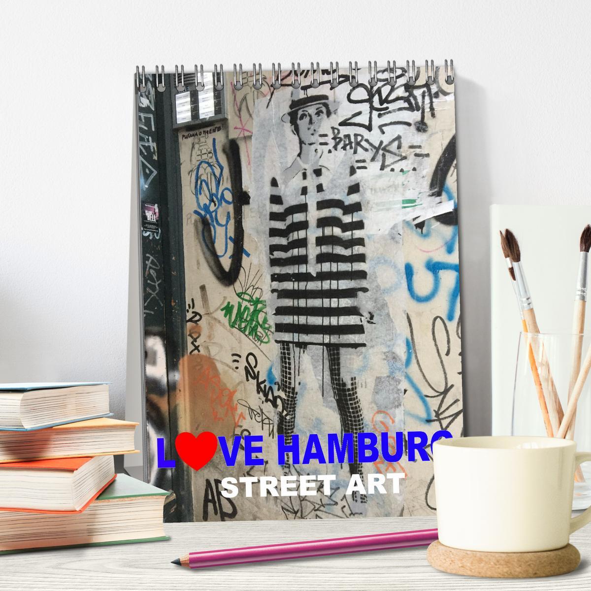 Bild: 9783435933235 | LOVE HAMBURG - STREET ART (Tischkalender 2025 DIN A5 hoch),...